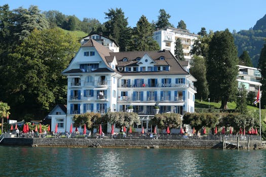 Luxury Lake Hotels Surrounded by Alpine Landscapes
